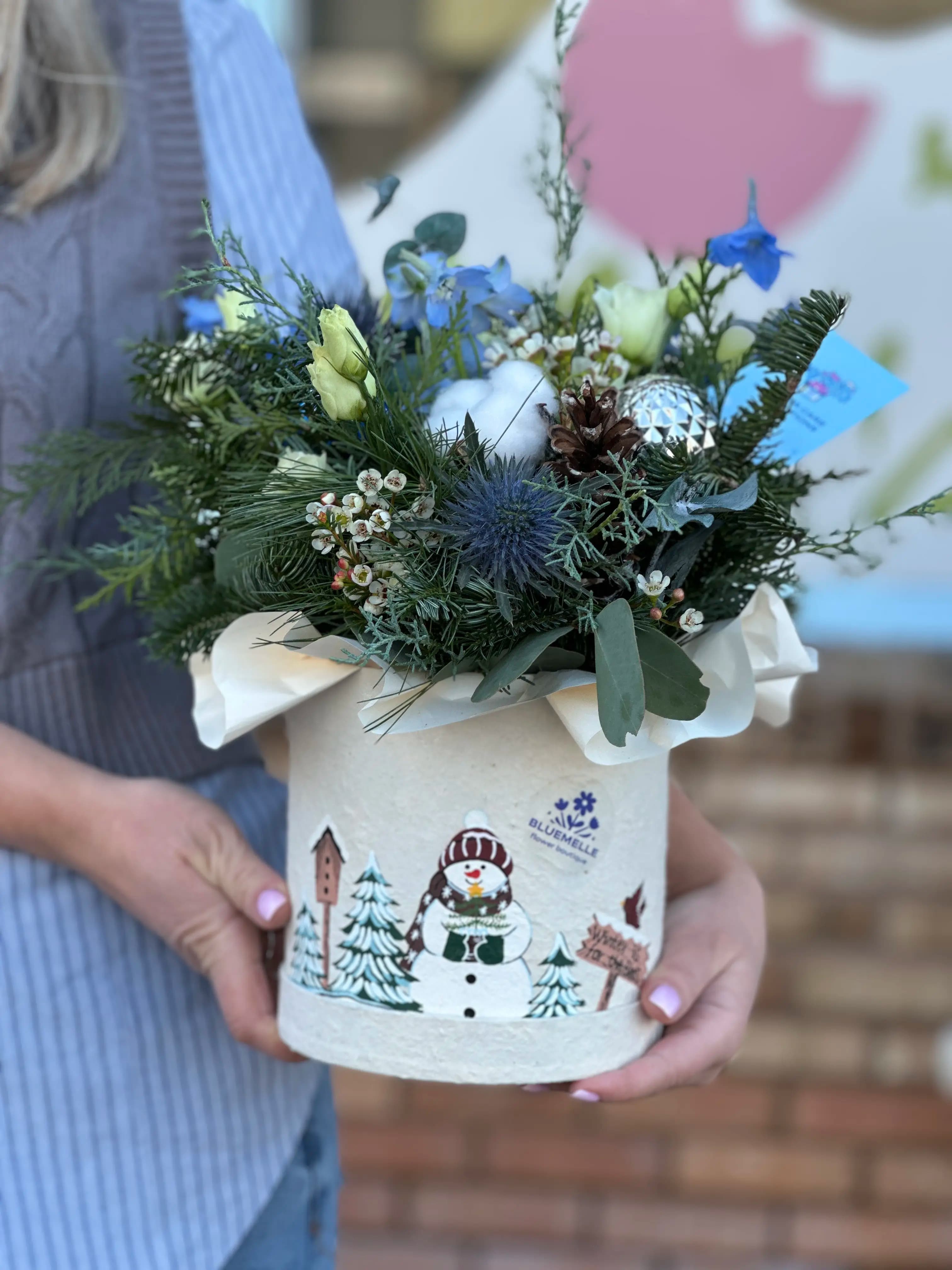 Snowy Wishes Winter Arrangement