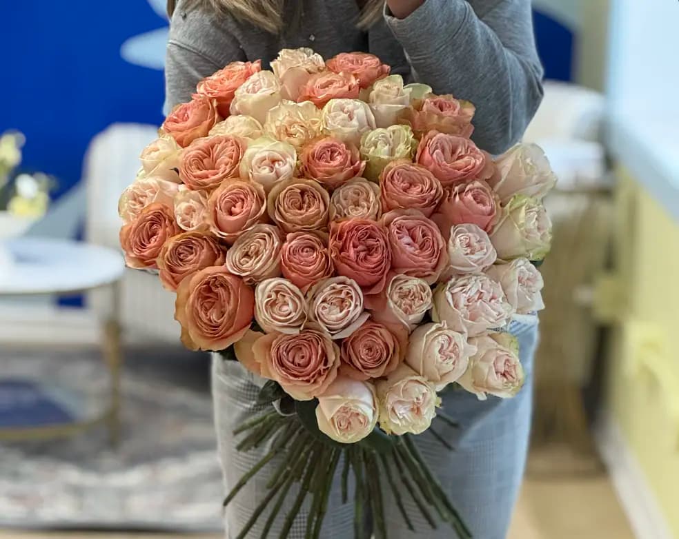 Blush Garden Rose Bouquet
