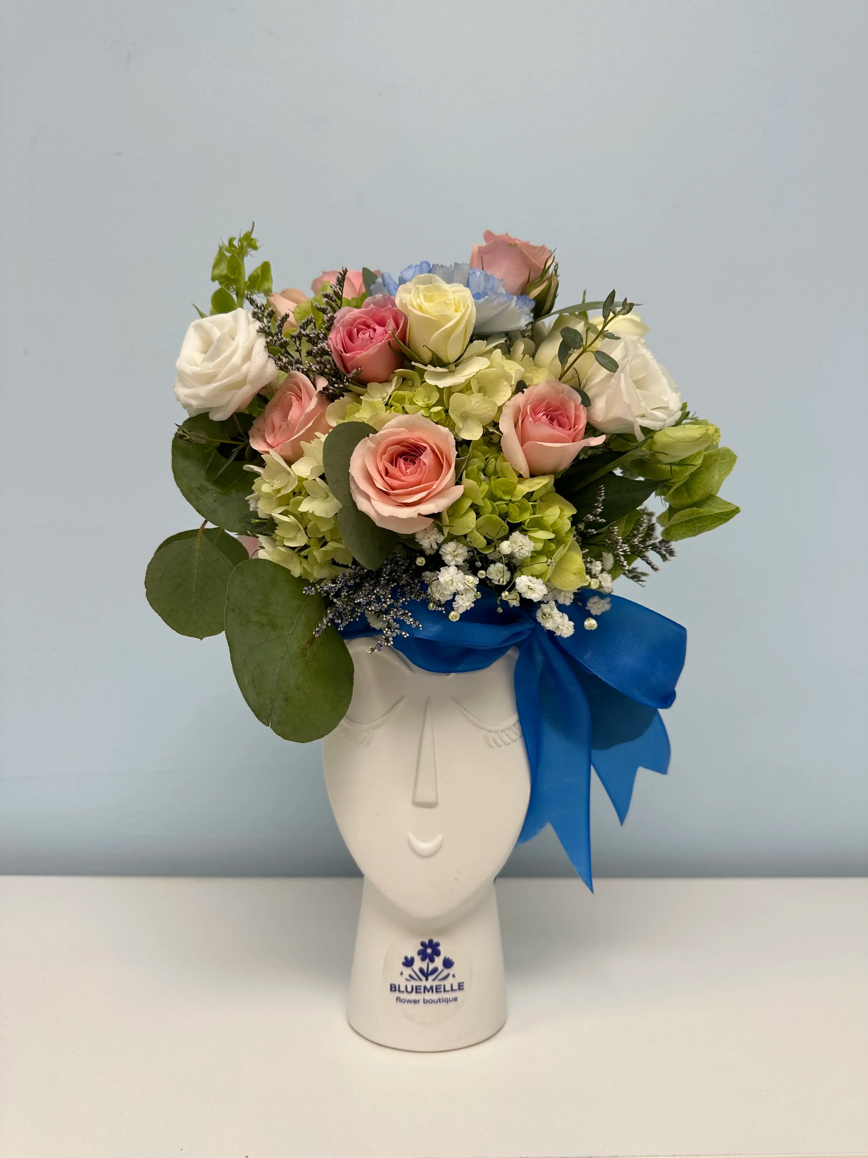 Floral Head Vase Arrangement